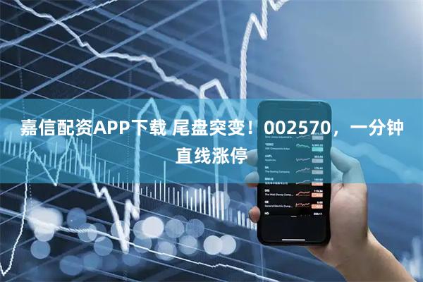嘉信配资APP下载 尾盘突变！002570，一分钟直线涨停